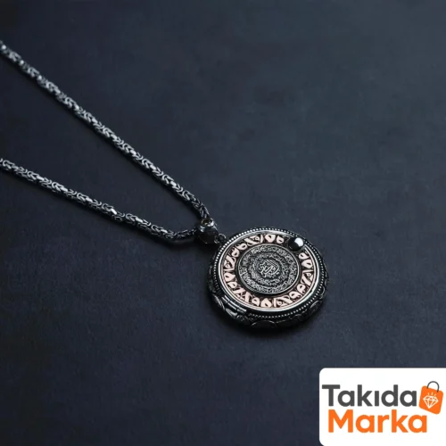 Kapaklı Koruma Dualı Gümüş Madalyon Kolye