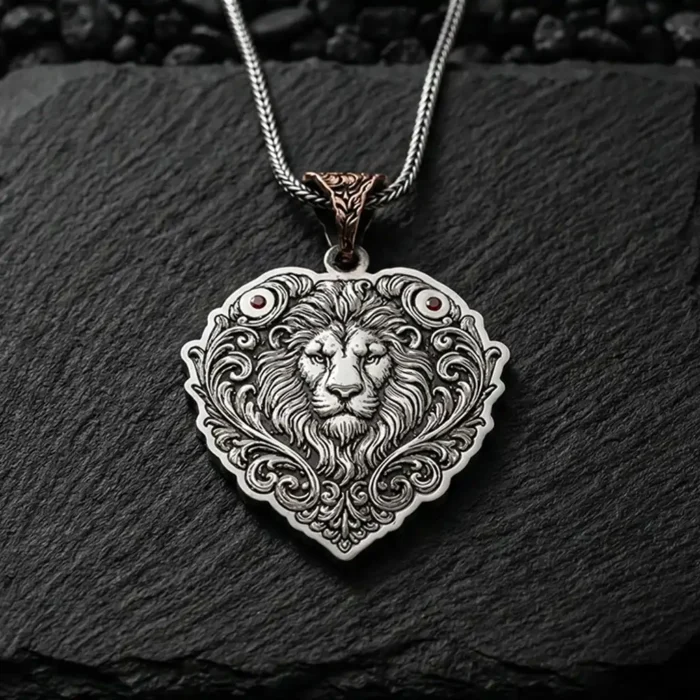 Aslan Tasarımlı ve İsimli Zülfikar Gümüş Kolye