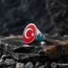 Ay Yıldızlı Gümüş Erkek Yüzük