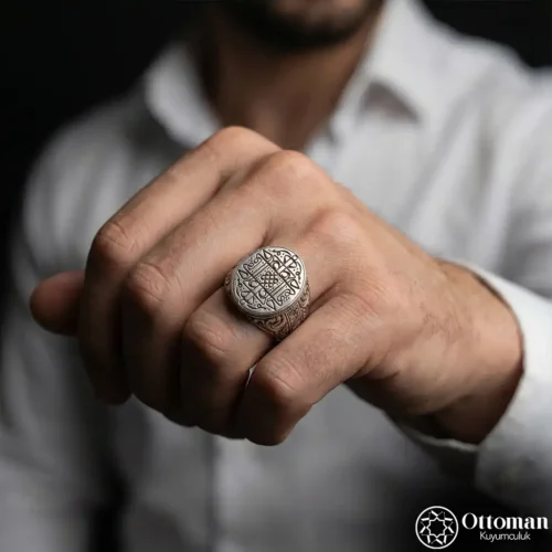 1 Yavuz Sultan Selim Mührü Gümüş Erkek Yüzük