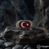 Ay Yıldızlı Gümüş Yüzük