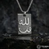 2 Allah Yazılı Gümüş Kolye Modeli