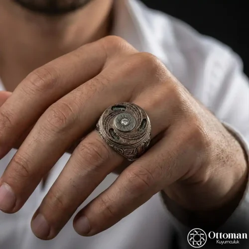 3 Dönen Tasarım Aile Gümüş Yüzük
