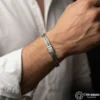 İstikrar Ok Desen Gümüş Bileklik Modeli