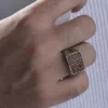 4 Kırmızı Mikro Taşlı Gümüş Yüzük