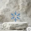 Gemini_Generated_Image_uoadw9uoadw9uoad Turkuaz Çiçek Kadın Gümüş Kolye