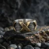 Mikro Taşlı Gold Harfli Gümüş Yüzük (2) İsimli Örme Gümüş Yüzük