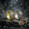 alyangumus (3) Celtic Motifli İsimli Gümüş Çift Hiç Alyans