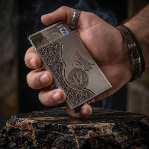 ottomankuyumculukgümüşyüzükkolyebileklik (3) Harfli ve Tuğralı Metal Kartlık